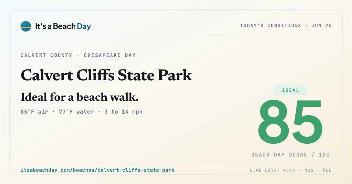 Share card for Calvert Cliffs State Park